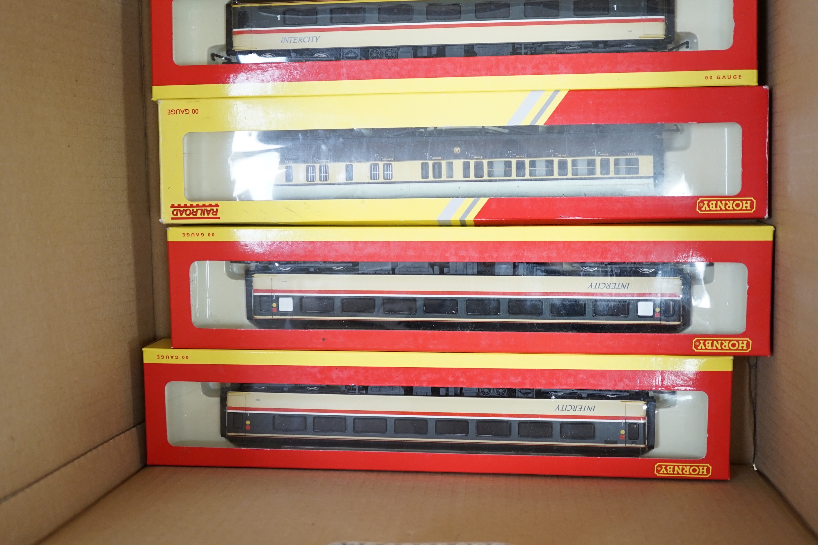 A collection of Hornby railway models